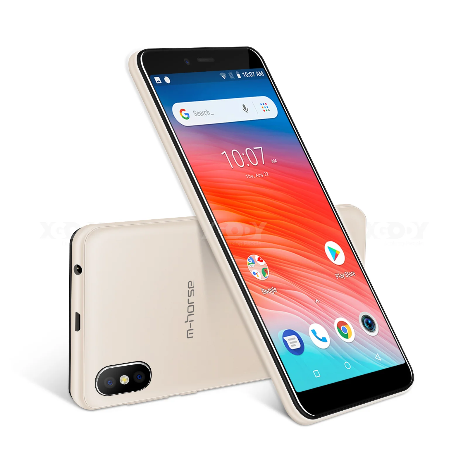 Дешево M HORSE M2S смартфон четырехъядерный Android 8,1 2800 мАч мобильный телефон 1 Гб + 16 Гб 5,45 дюйма 189 экран Двойная камера 3g мобильный телефон
