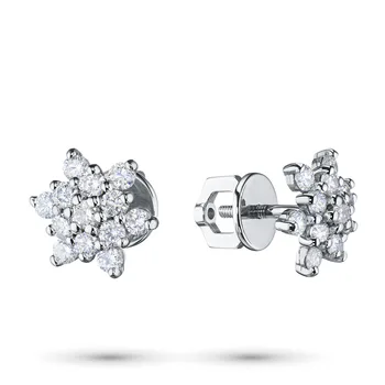 

Pusety of white gold with diamonds e0901ps06181000