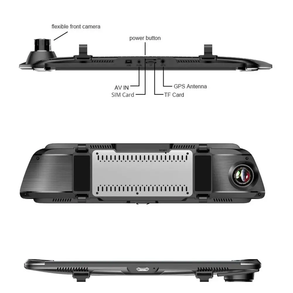 

10 Inch 4G Streaming Media Recorder Wifi Android Smart Rearview Mirror GPS Navigation Dual Electronic Dog