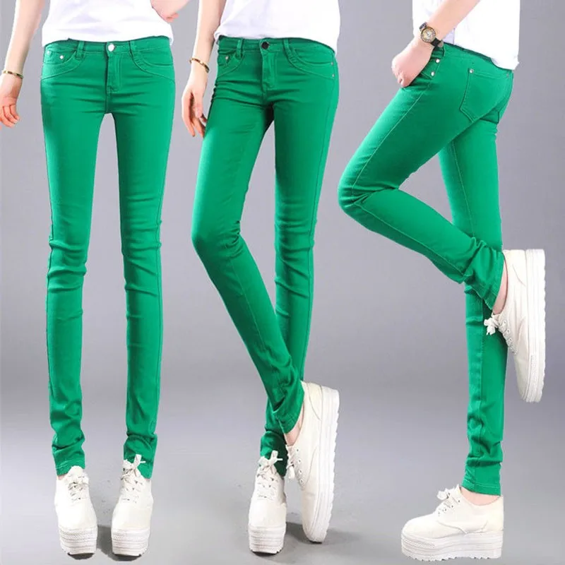 

High Waist Jeans Women Spring Jeans Woman Skinny Slim Ol Office Lady Denim Pencil Pants Female Jeans Femme Trousers