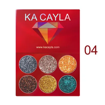 

HOT Diamond Sequins Makeup Eyeshadow Palette 6 Colors Cosmetic Set Waterproof Shimmer Pigment Eye Shadow Women maquillaje TSLM1