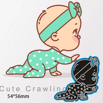 

54*56mm Cute Crawling Baby New Cutting Metal Dies New Stencils DIY Scrapbooking Paper Cards Craft Making Craft Decoration