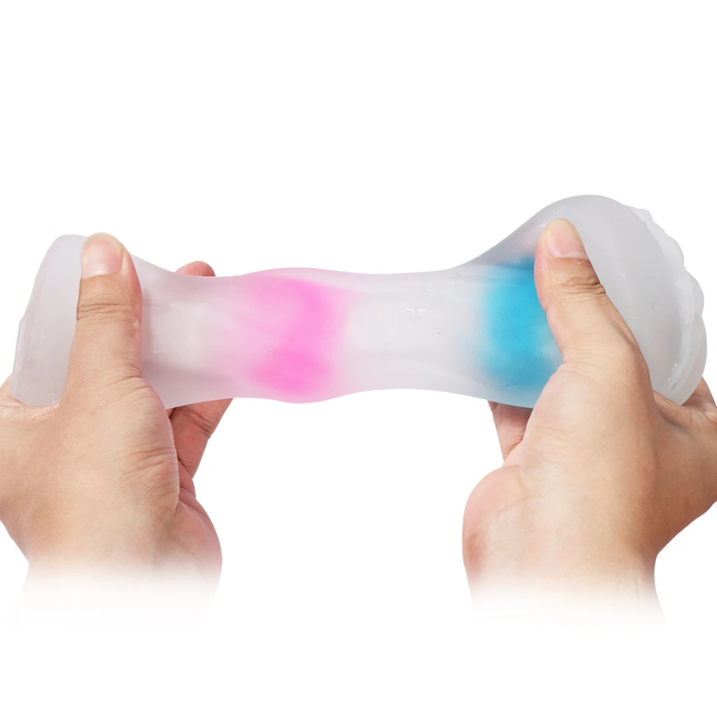 4D Waterproof Manual Massage Simulation Vagina Aircraft Cup Delay Lasting Exerciser Trainer Masturbator with Built-in Lock Ring