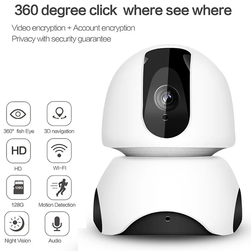 Wireless Baby Monitor 1080P 2MP HD Home Security Night Vision Auto Tracking WiFi Camera Two Way Audio Intercom Smart Camera