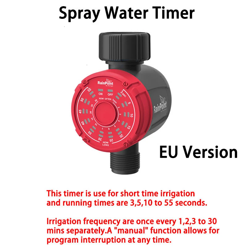Таймер для полива сада от запотевания, автоматический электронный таймер для воды, домашний сад, короткое время, таймер для полива, система управления - Цвет: Spray timer EU
