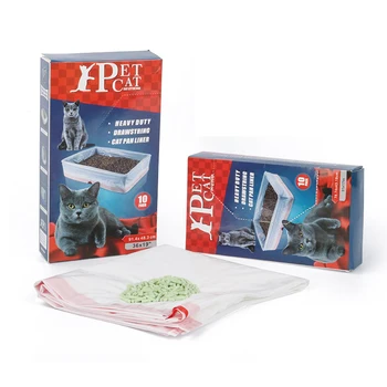 

10 Pieces Cat Litter Pan Bags Cat Litter Box Liners Larger Thickening Drawstring Durable Pet Cat Supplies HOT