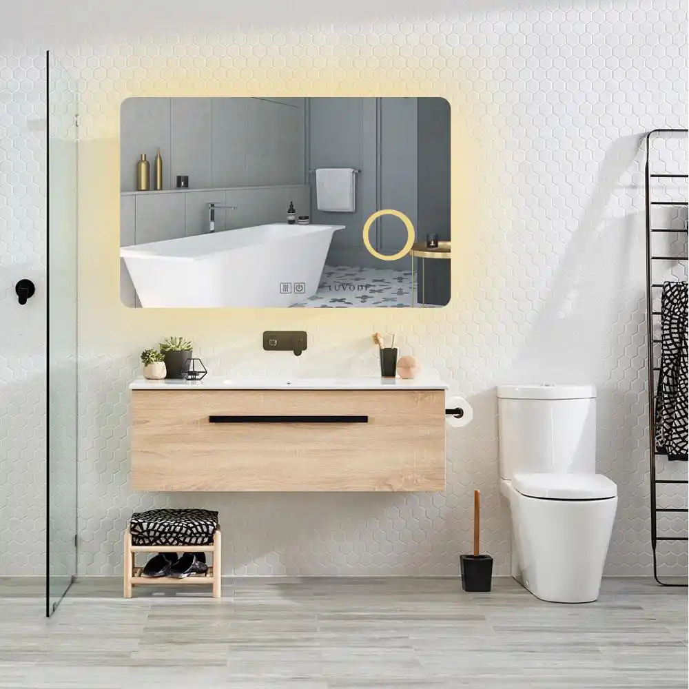 600 X 800mm Led Illuminated Wall Mounted Mirror Anti Fog Vanity