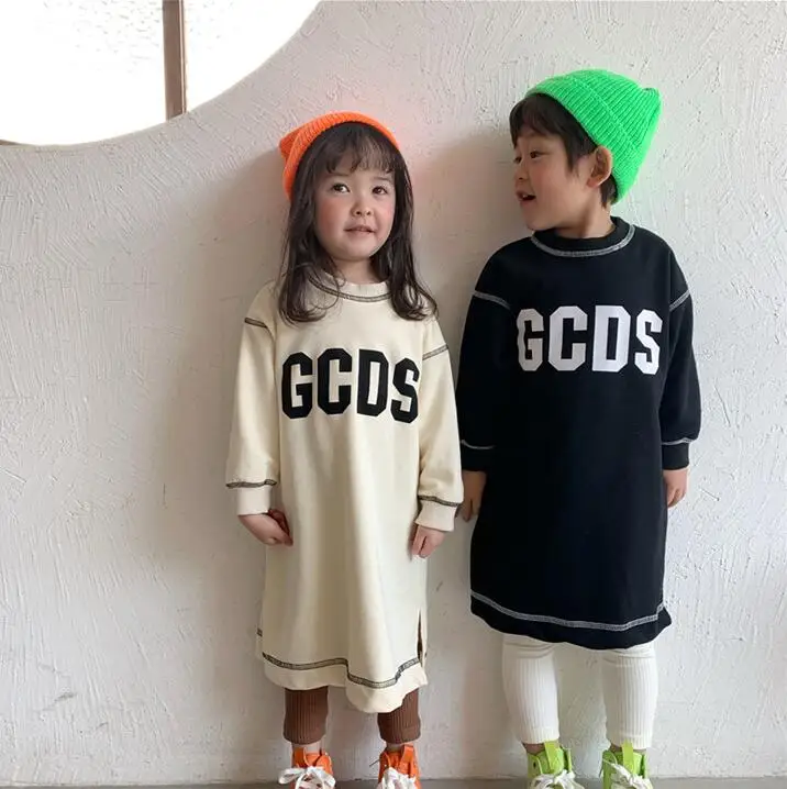 Повседневное платье для маленьких девочек; Размеры 80-130 см; весеннее Модное детское платье в популярном стиле