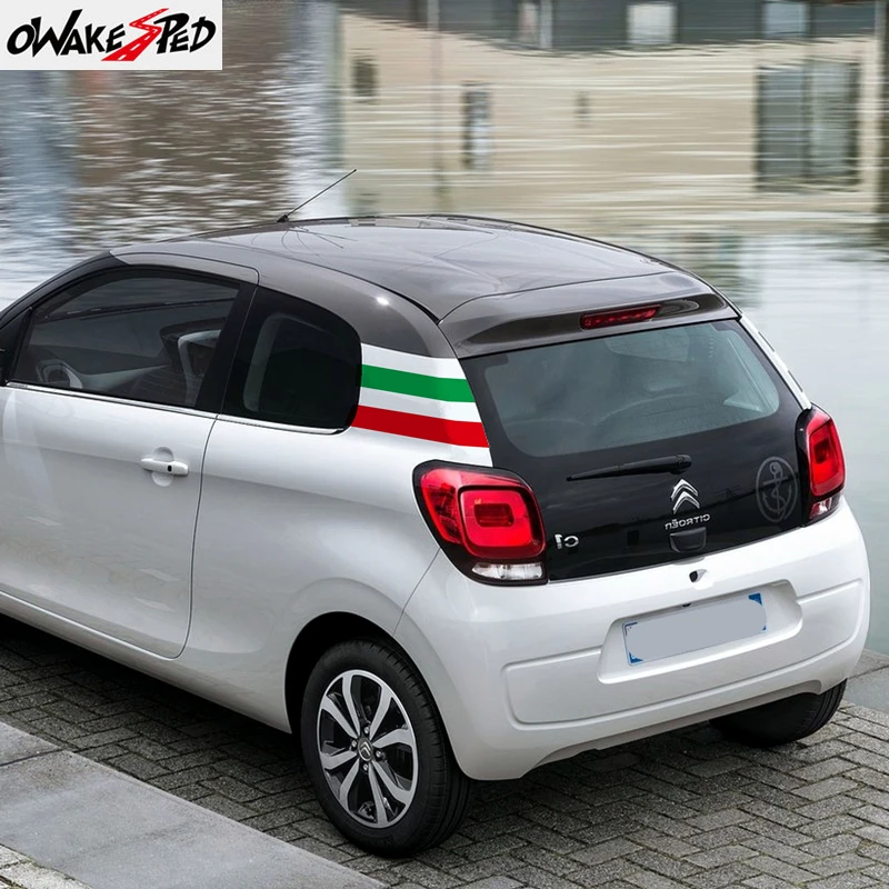 Для Citroen C1 двухсторонний Декор кузова автомобиля виниловые наклейки гоночный