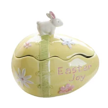 

Creative Storage Jar Sundries Hand-painted Jewelry Box Ceramic Egg Shape Sundries Box