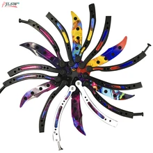 Бабочка в ноже balisong Karambit складной нож Лезвие подарок для мужчин тренировочный нож Практичный Нож не заточенный с отверткой