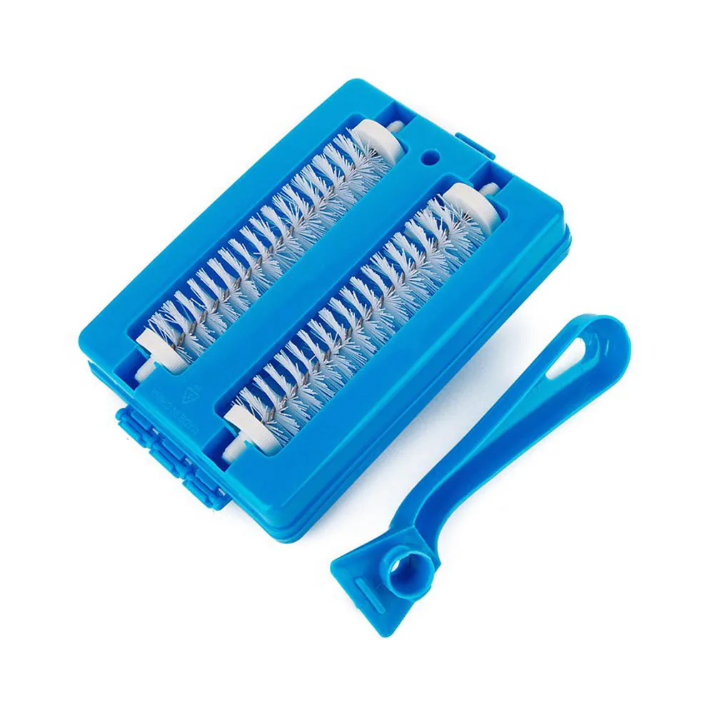 Handheld Double Brush Head Carpet Table Brush Plastic Sweeper Crumb Dirt Cleaner Roller Tool Home Cleaning Brushes Accessaries