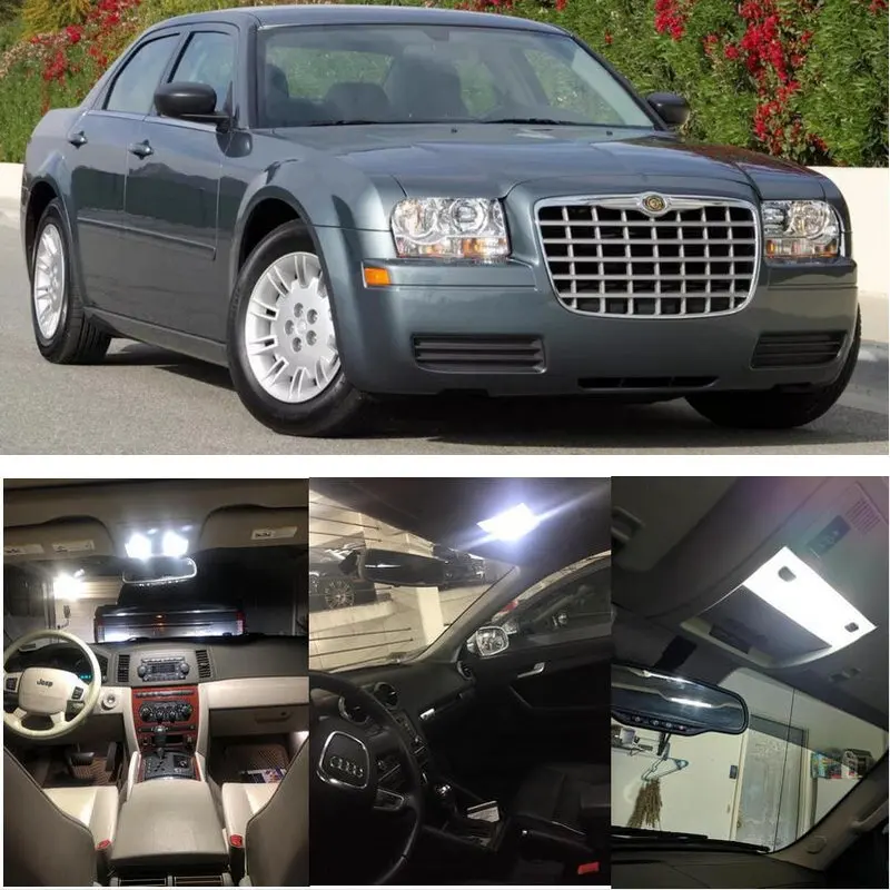 

Car Interior Led Light Kit For 2006 Chrysler 300 300C Pacifica Sebring Town & Country Licnse plate Lamp bulb error free t10