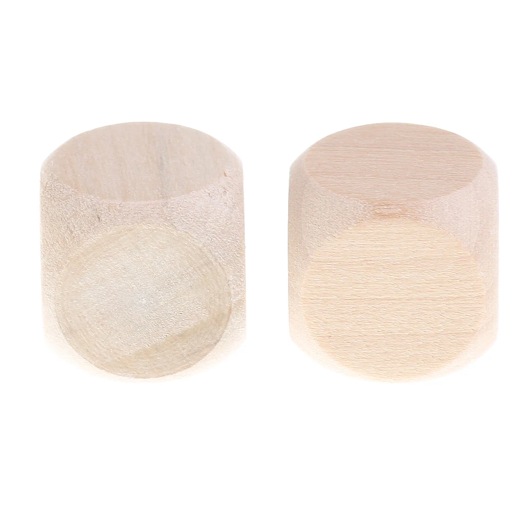 50 Lot Wooden Dice D6 20mm Blank Unfinished Craft Blocks Cubes Art Project