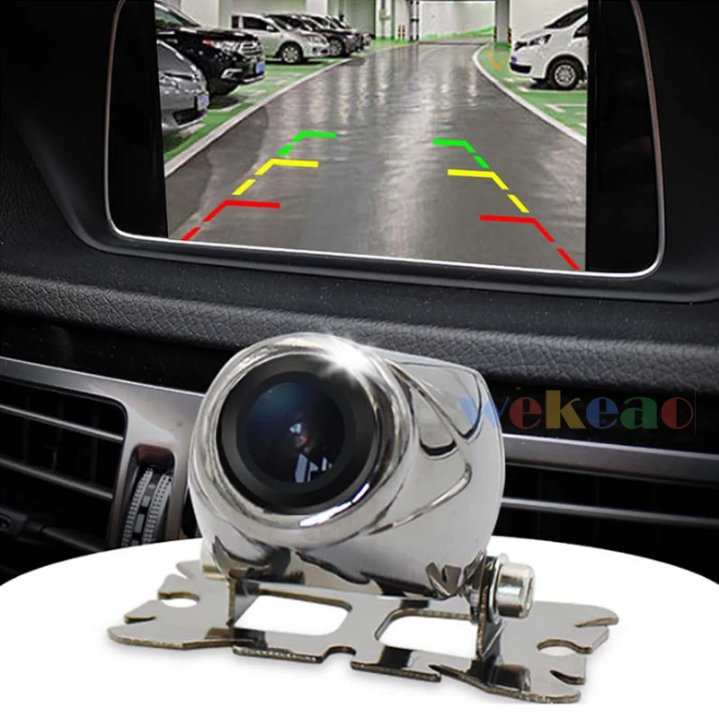 

Wekeao 12V shockproof Anti-interference Universal Car Rear View Parking Camera HD Waterproof Reverse Camera With Parking Line DC