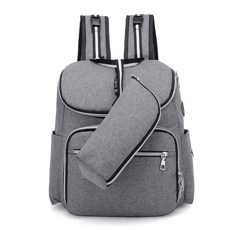 

Cross Border Mummy Backpack Multi-functional Mummy Bag Fashion Mommy Bag Baoma Nursing Backpack Large Capacity MOTHER'S Bag