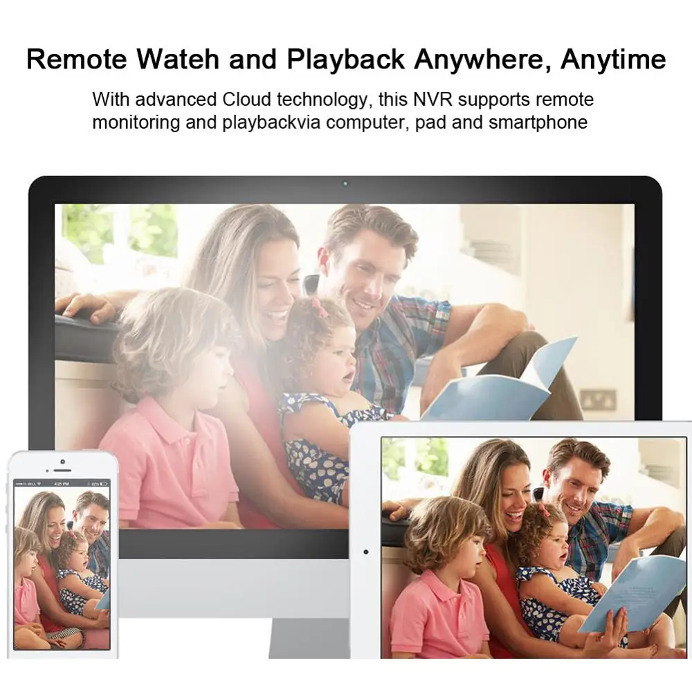 Sistema de CCTV de 2MP 1080 P Kit de NVR inalámbrico 8ch HD 2TB HDD visión nocturna IR al aire libr