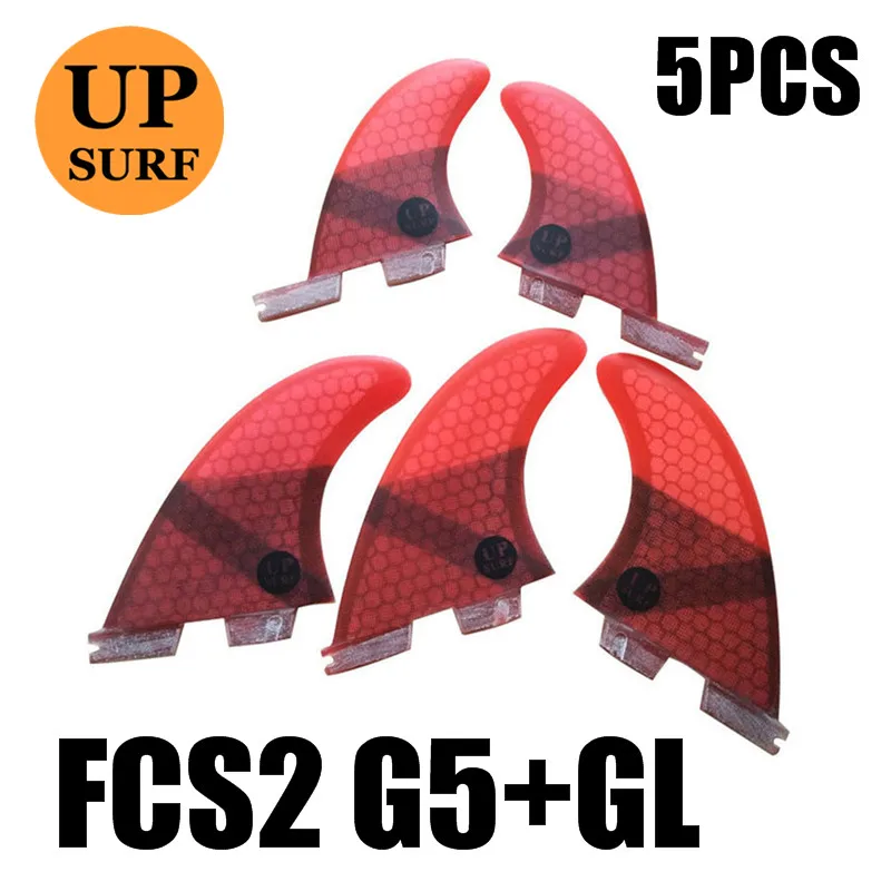 3 шт./4 шт./5 шт. fcs2 плавники G7/G5/GL плавники для серфинга стоячие fcs 2 водные виды спорта fcs ii плавники quilla surf стоячие весло плавник - Цвет: 5PCS red