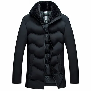 

New Men's Winter Cotton Jacket High Quality Thick Warm Casual Windproof Daddy Down Jacket Long Coat Parka Large Size 5XL
