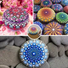 

Mandala Dotting Tools Painting Kit Rock Dot Paint Stencils Tool Set Art Craft Supplies Kits with Tray Brush Zipper Water