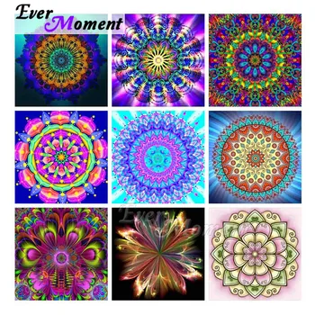 

Ever Moment Diamond Painting Mosaic Mandala Flower Full Square Drill Cross Stitch Picture Rhinestone Diamond Embroidery 3F2242