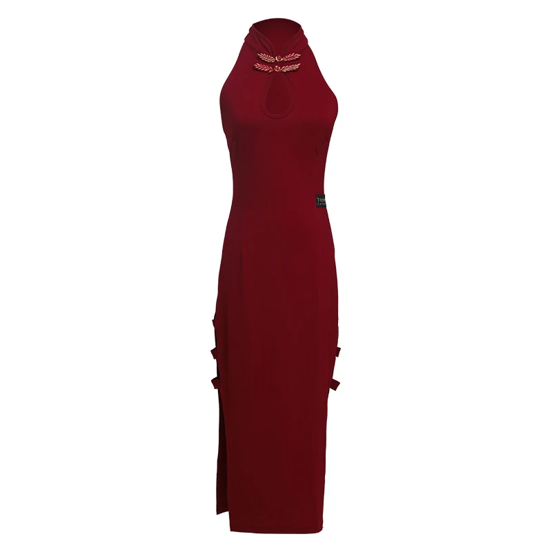 Latin Dance Dress Female Adult Cheongsam Buckle Sexy Dresses Performance Clothing Rumba Cha Cah Samba Salsa Dancewear