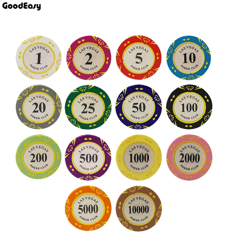 Профессиональный глиняный покерный образец чипсов с высоким качеством каждого номинала для одного шт красочных чипсов - Цвет: No9