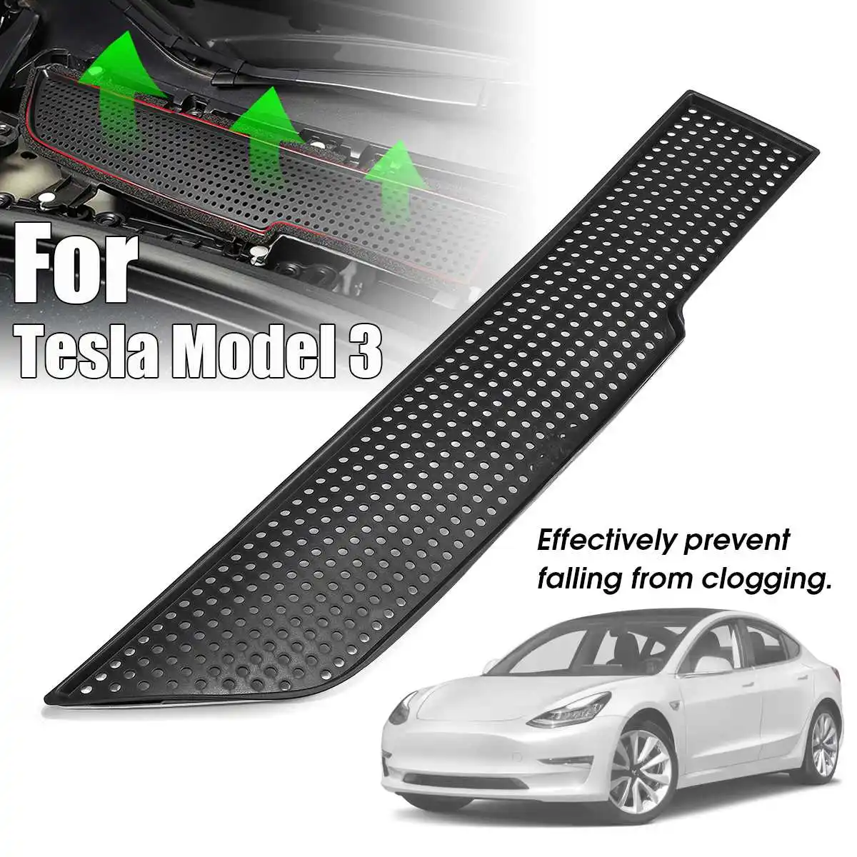 

NEW Air Conditioning Air Inlet Protection Cover Dustproof Anti-dirty Purification Air Filter For Tesla Model 3 2017~2019