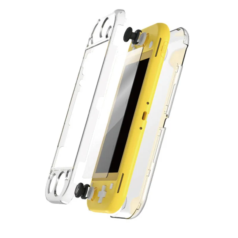 Для Nintendo Switch Lite Mini 3 в 1 комплект с украшением в виде кристаллов прозрачная оболочка чехол Крышка с закаленным Экран протектор Стик Кепки
