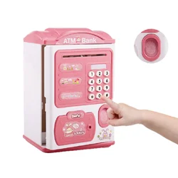 Coffre fort pour pièces de monnaie, tirelire électronique avec Identification intelligente par empreinte digitale, grande tirelire, verrou de Code pour enfants 