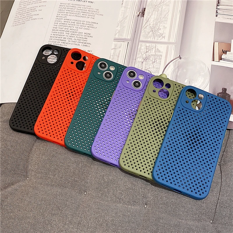 Breathable Cooling Candy Color Phone Case - Soft TPU Cover
