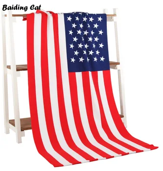 

2018 New America Flag British Flag Beach Towel Women Men Large Size Summer Swimming Towel Seaside Shower Towel Microfiber Fabric
