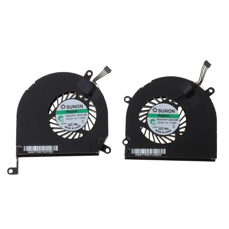 1Pair A1286 Fan for Macbook Pro 15" A1286 Left and Right Side CPU GPU Cooling Fan 2009 2010 2011 Cooler Heatsink