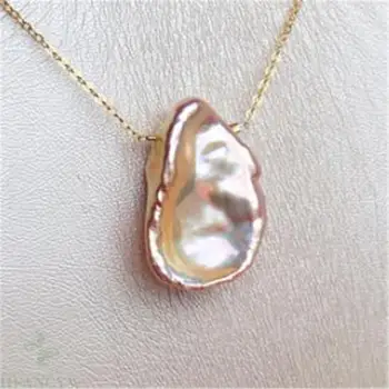 

15-18mm Natural Flawless Baroque Petal Pearl Necklace Chain 18 inches cultured accessories classic gorgeous light holiday women