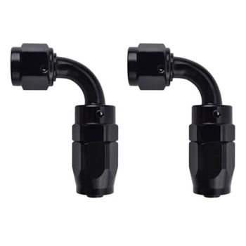 

2Pcs 10AN Swivel Oil/Fuel/Air/Gas Line Hose End Fitting Elbow 90 Degree