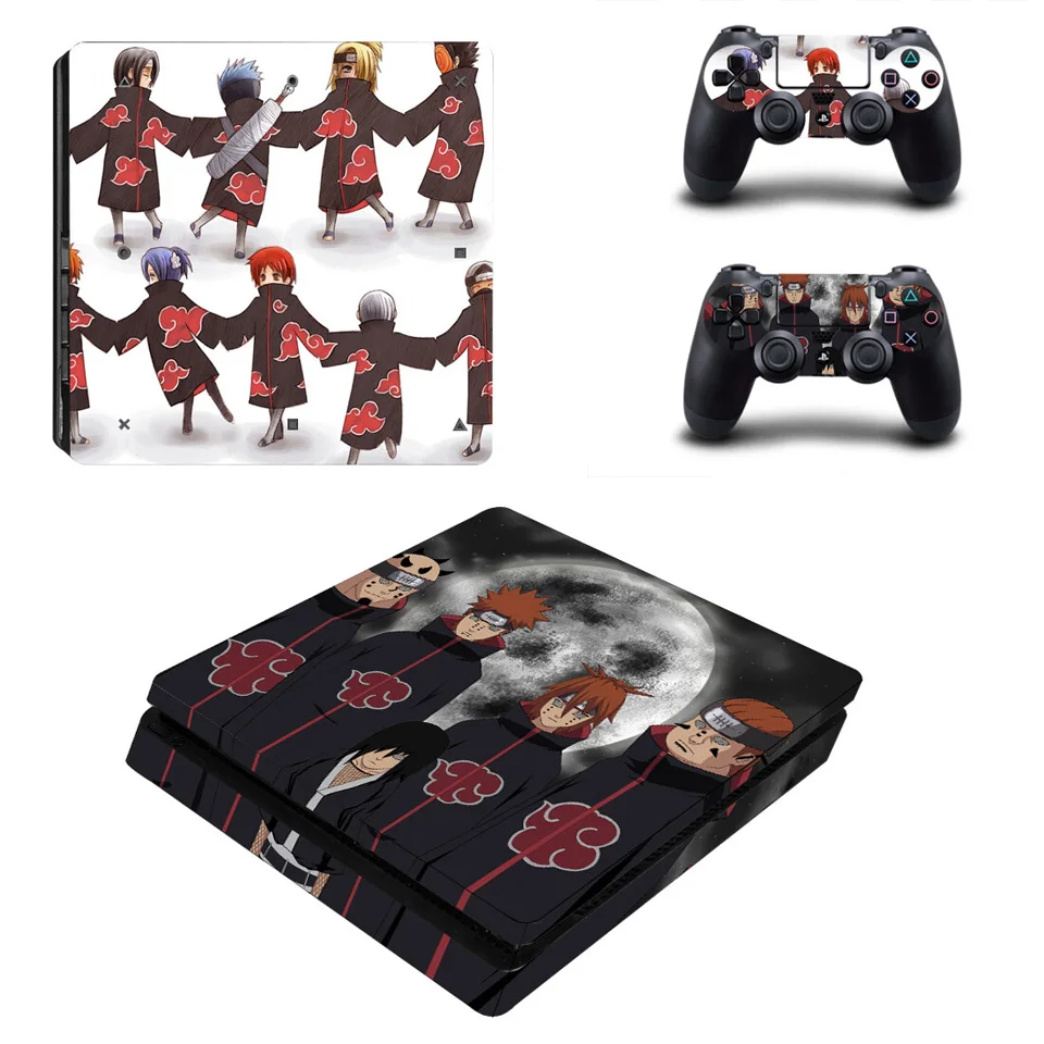 YSP4S-3666 Наруто для Playstation 4 PS4 тонкая консоль игра наклейка наклейки кожи+ 2 шт наклейки для PS4 тонкий контроллер - Цвет: YSP4S-3666