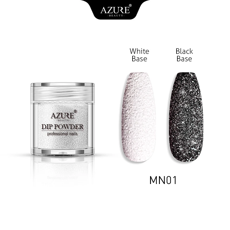 Azure beauty новейший порошок для погружения ногтей блестящий хромированный пигмент