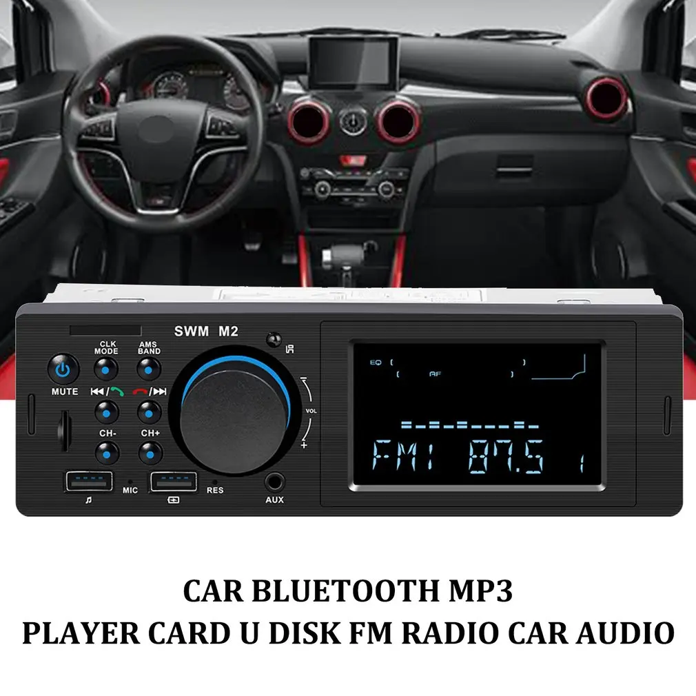 1 Din автомобильный FM радио Мультимедиа MP3 плеер Автомобильный стерео двойной USB аудио плеер дистанционное управление Поддержка TF карта