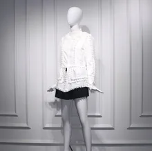 *#Best Price 2019 White Stitched Lace Wood Whisper Mid-Length Top O-Neck Chiffon Women Clothing Shirt Women *#Best Price 2019 White Stitched Lace Wood Whisper Mid-Length Top O-Neck Chiffon Women Clothing Shirt Women
