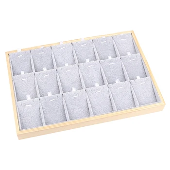 

Wood Jewelry Display Tray Necklace Bracelet Bangle Rings Earrings Display Jewelry Organizer Holder Showcase