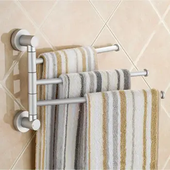 

Multifunction Space Aluminum Rotating Towel Rack for Bathroom Organize