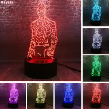 

Marvel Avengers: Infinity War Iron Spider with Infinity Stone Spider Man Figure 7 Colors Night Light LED Kid Xmas Holiday Gifts