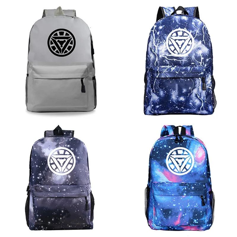 Мода Железный человек 2 стиля Sac Dos Mochila Mujer повседневная школьная сумка для женщин Marvel Studio рюкзак для мужчин Дорожная сумка на плечо