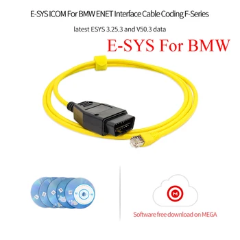 

NEW Ethernet to OBD For BMW F Series ENET Cable E-SYS ICOM 2 Coding Without CD ESYS ICOM Coding Diagnostic Tool Free Shipping