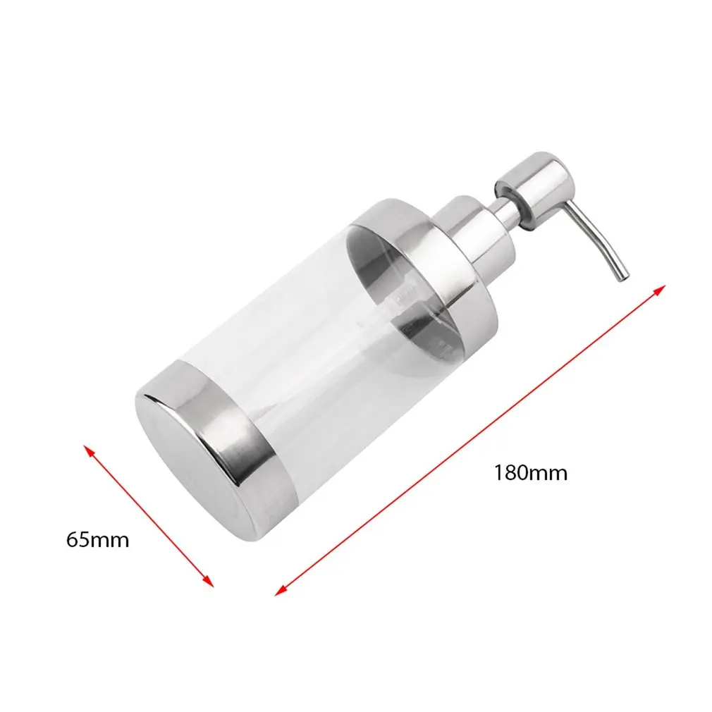 Экологичный диспенсер для жидкого мыла из стекла и нержавеющей стали, насос для мытья рук и шампуня для дома, ванной и отеля