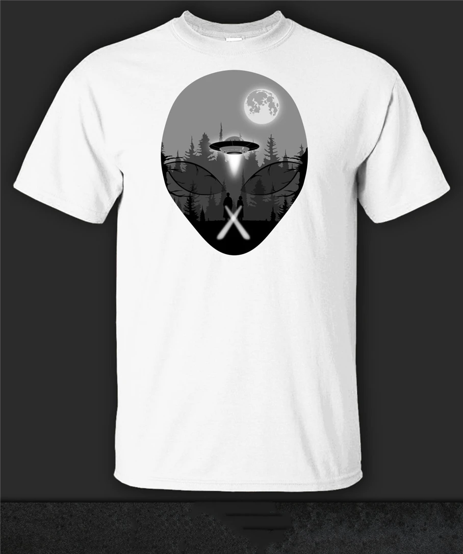 X-файлы Alien Head T-shirt-Прямая поставка от Stockist Custom Graphic Tees tee shirt | Мужская одежда