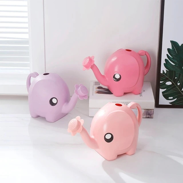 1L Aranyos Rajzfilm Elefánt Öntözés Gyerekek Műanyag Hosszú Kifolyó Vízzel Vízforraló Palack Növényekhez Virág Edények Otthoni Terasz Gyep Gar - Image 2