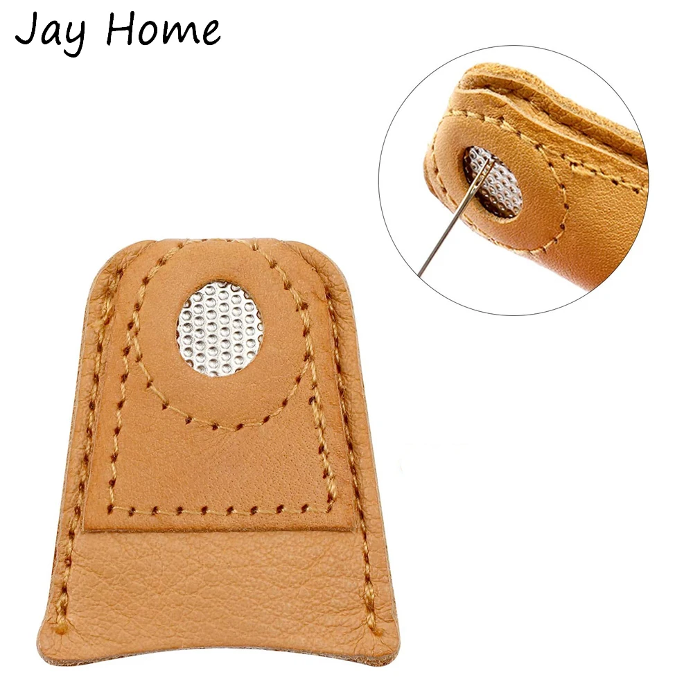 Set 4 Ditali In Pelle Per Cucito | Protezione Dita | 2 Misure | Per Cucito A Mano, Maglia, Quilting - Foto 8