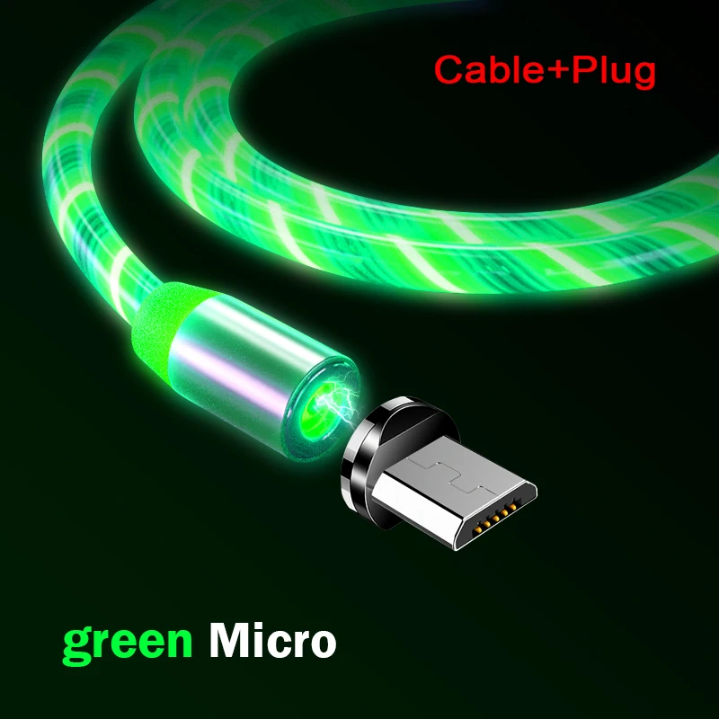Green For Micro XZ44 1 м USB кабель для iPhone Xs Max 8 7 6 и usb type-C кабель и Micro USB кабель для samsung Xiaomi huawei USB C - Цвет: Green For Micro