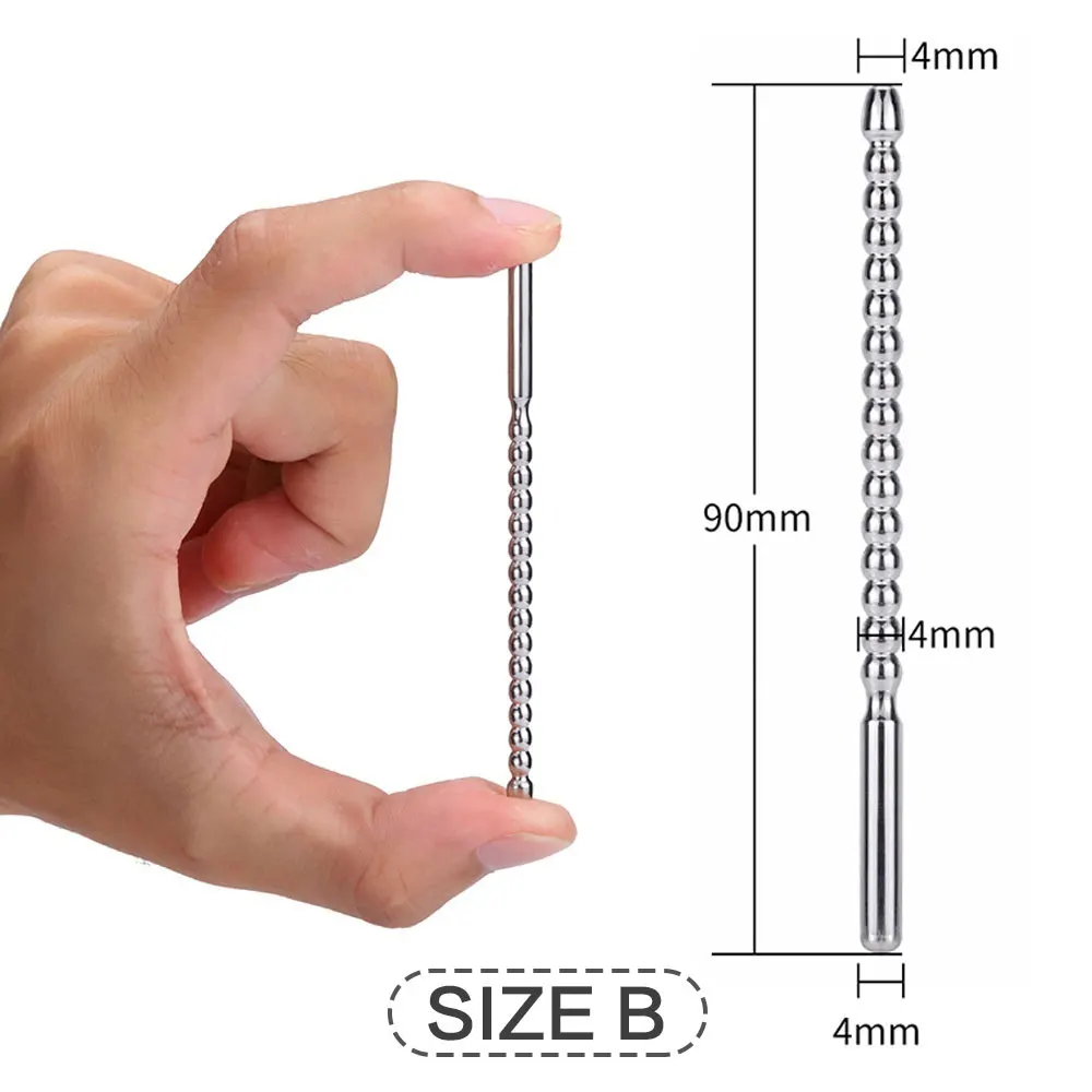 WAKEWAY Stainless Solid Urethral Sounds Urethral Sounding Plug For Men Beginner